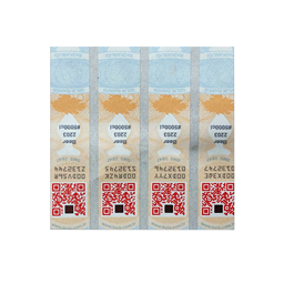 Флуоресцентный QR-код этикетка для защиты от подделок вина Африканская поляризованная этикетка с налогом Индивидуальная наклейка для герметизации табака и алкоголя